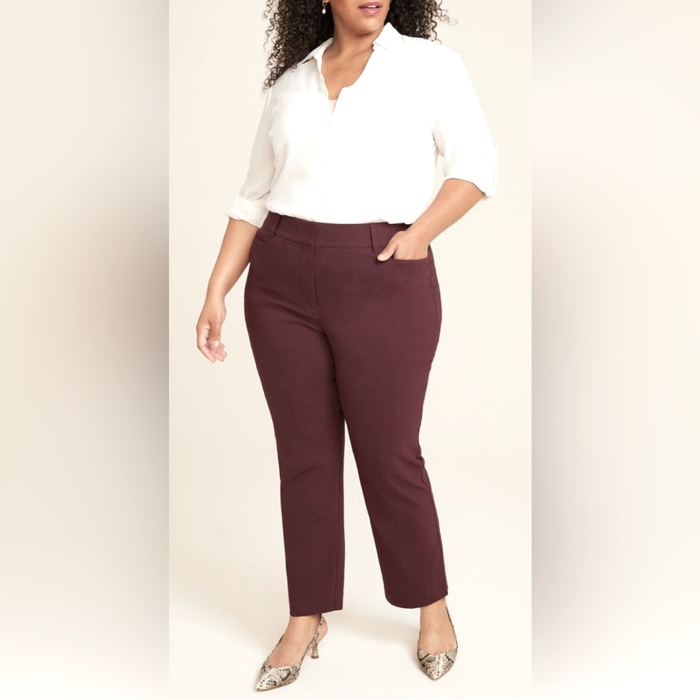 Lane Bryant Curvy Fit Straight Leg Pants Size 16 EUC